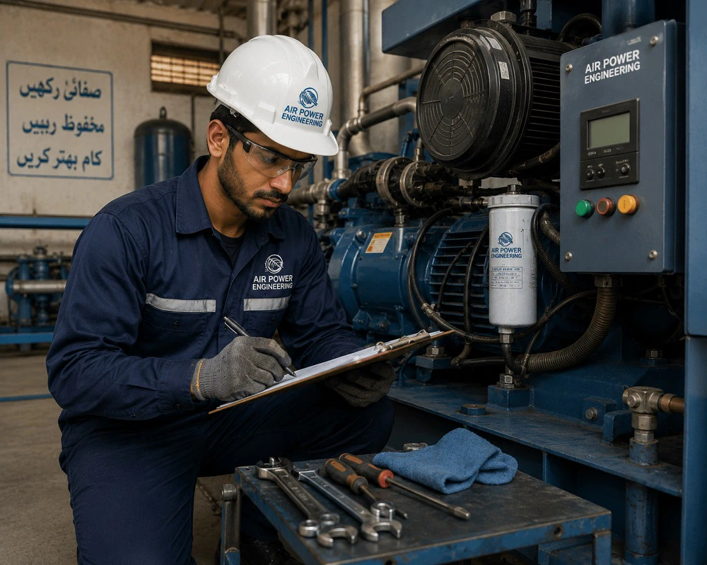 Preventive air compressor maintenance and inspection service